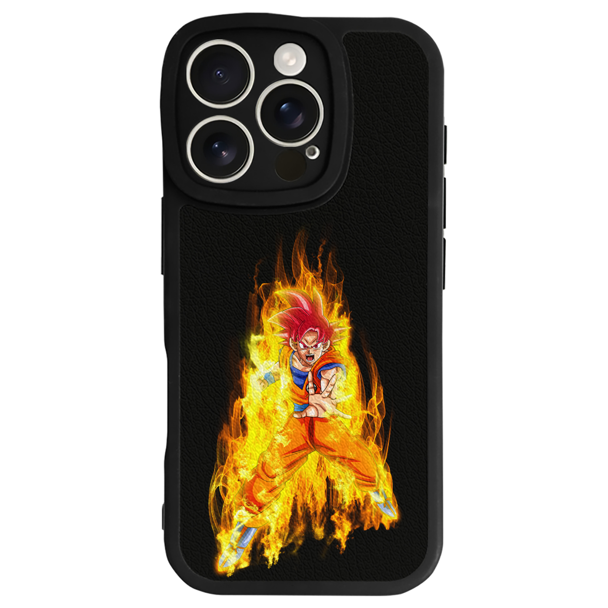 （画像用） ドラゴンボール 孫悟空（そん ごくう）Son Goku カカロット DRAGON BALL Kakarotto 【iPhone 16シリーズ対応】シリコンスマホケース（レザー調） 材質：シリコン